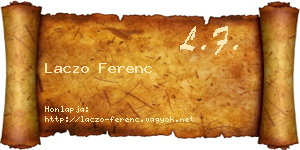 Laczo Ferenc névjegykártya